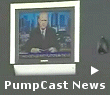 Watching the news while you fill your car is the newest thing at gas stations. But, the newsman doesn't normally ask you questions.